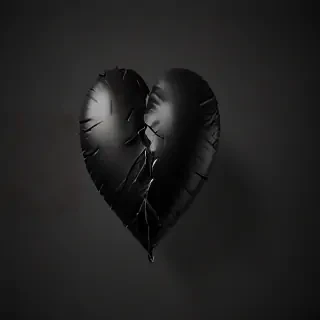 broken heart black