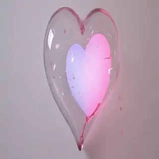 aesthetic transparent heart
