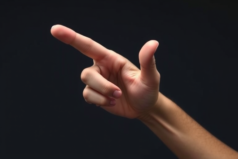 Create a detailed vector illustration of a hand with an extended finger, designed to symbolize pressing a button, with a clean, minimalist style, high contrast colors, and smooth edges, shot with a Canon EOS 5D Mark IV, 50mm lens, at f/2.8, 1/200s shutter speed, in a well-lit studio environment.