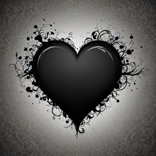 wallpaper black heart