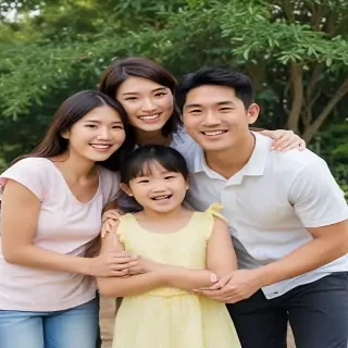 free use asian family