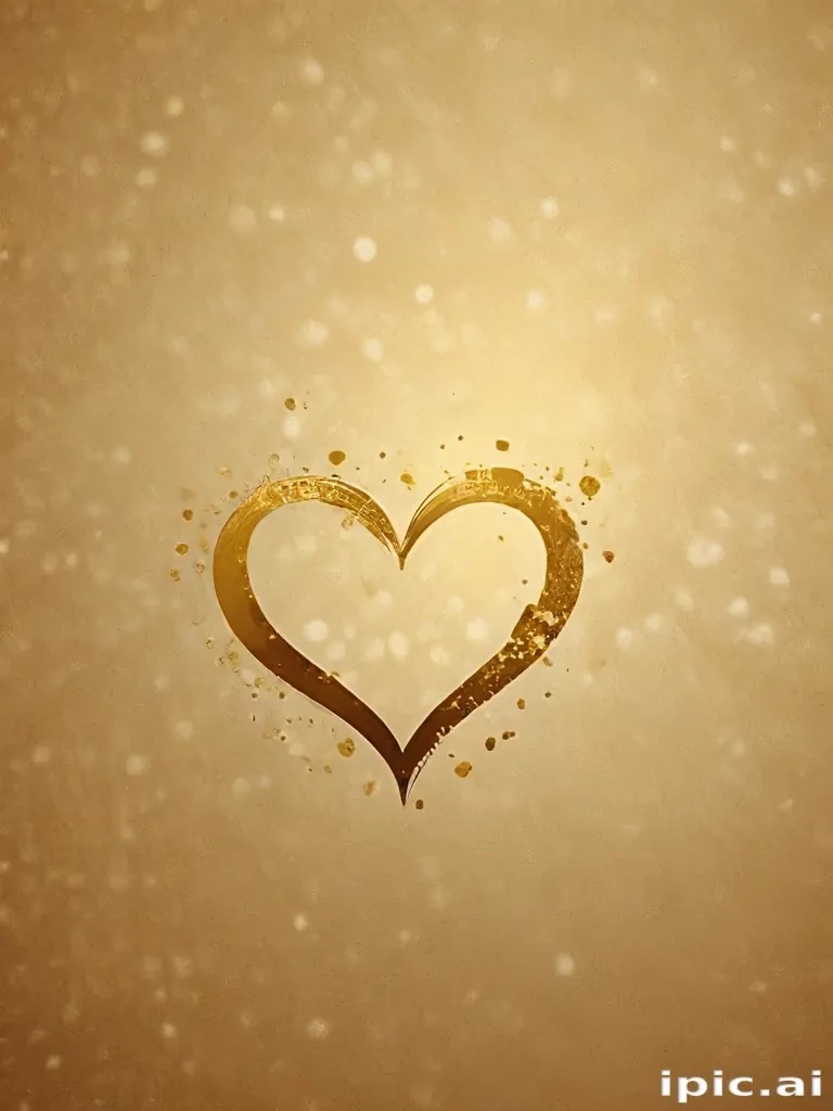 gold heart wallpaper