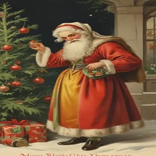 vintage merry christmas image