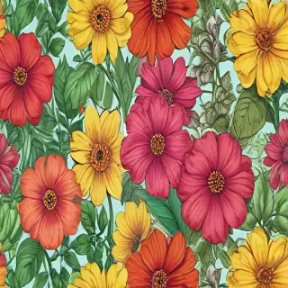 flower color drawings