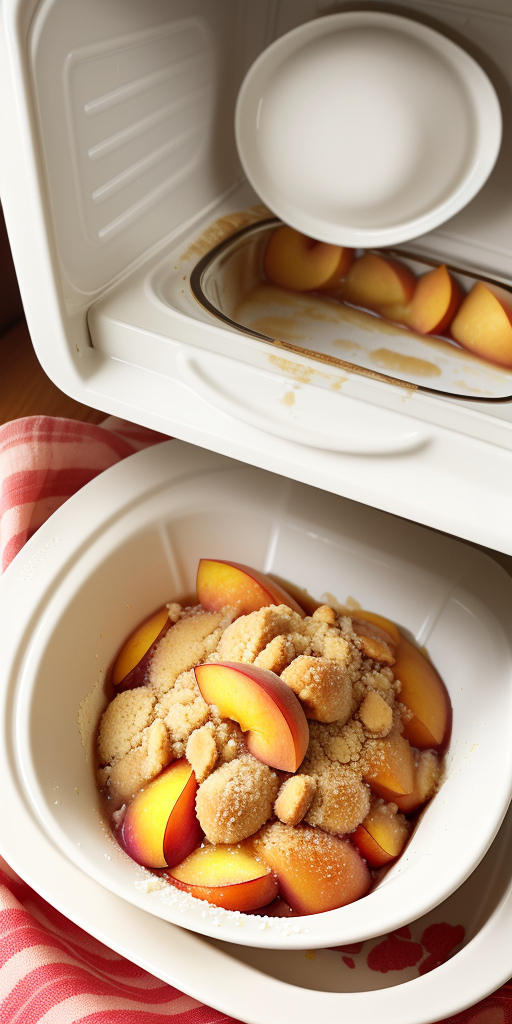 peach cobbler in the microwave
