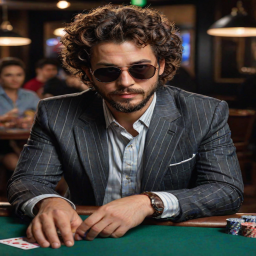 detailed edges, detailed image, perfection style, A detailed and A perfect photo of a man with sunglasses and trowing a pair of cards in his hand at camera in a poker game, hand focus, cinematic hand, best hand, better hand, awesome hand, different hand, solo, looking at viewer, brown hair, shirt, 1boy, upper body, male focus, striped, facial hair, table, sunglasses, black background, beard, curly hair, card, playing card, afro, mahjong, poker chip, mahjong tile, pinstripe suit, perfection, different color, perfect color, realistic, realism, detailed background, perfect background, different background, perfect style, perfection style, detailed style, black hair, striped clothes, black shirt, striped shirt, pinstripe pattern