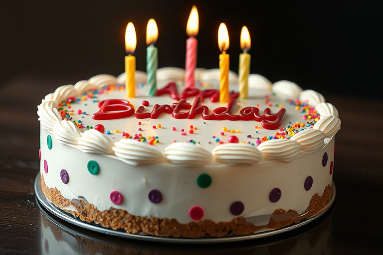 transparent birthday cake