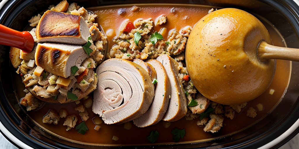 slow cooker turkey and stuffing