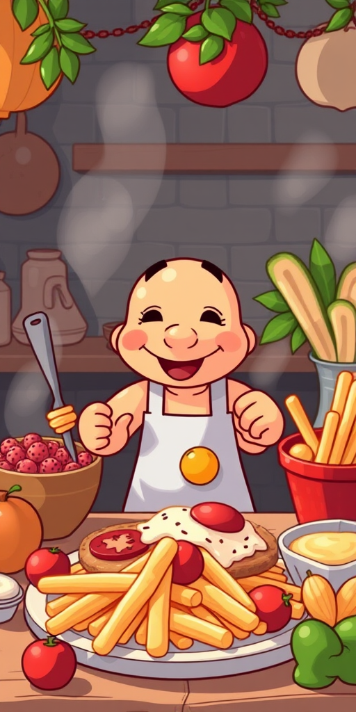 animated food