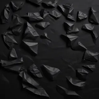 crumpled black paper