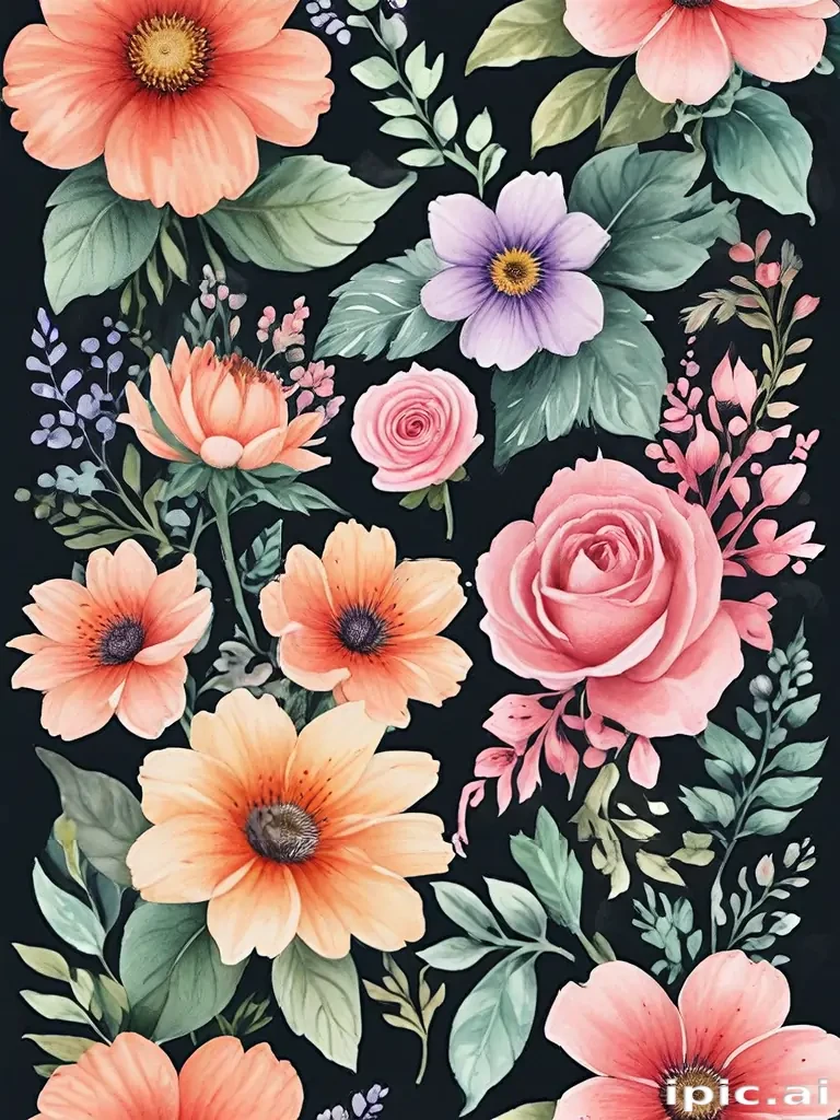 clipart watercolor flowers