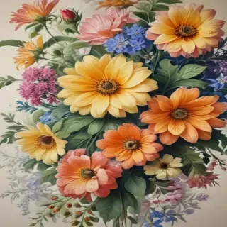 drawing pictures of flowers