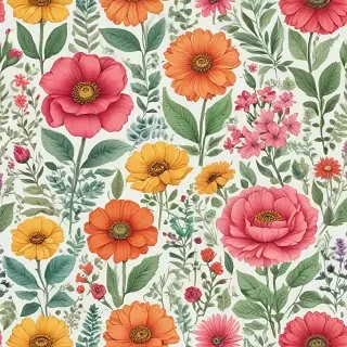color drawings of flowers