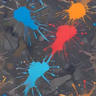 transparent paint splatter