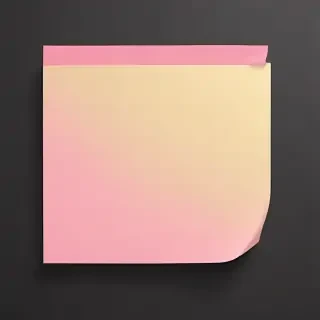 sticky note with transparent background