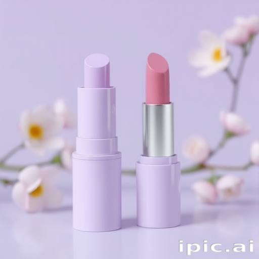 Opaque lavender lipstick "Pastel Dream" with creamy finish and cool undertones, ideal for spring looks and pastel lovers, infused with soothing botanical extracts
