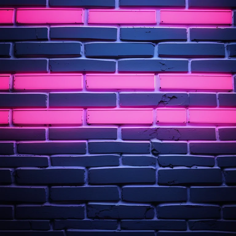 neon brick wall