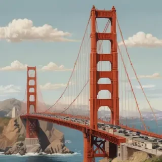 clipart golden gate bridge