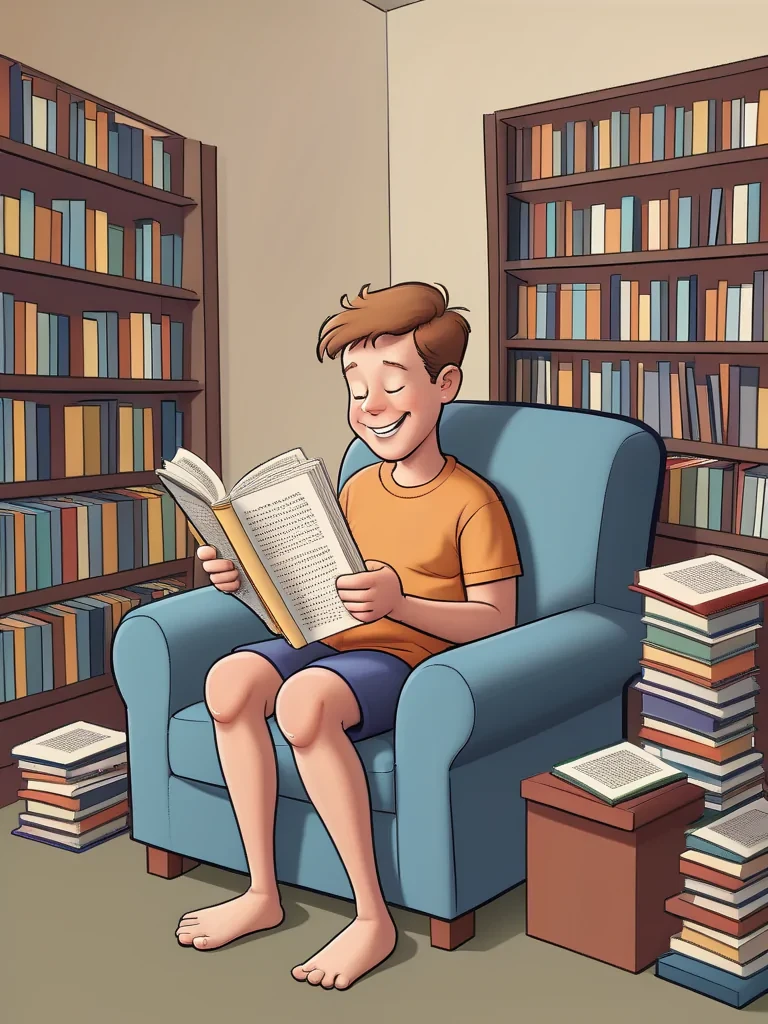 reading cartoon