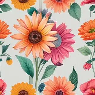 drawings of flowers with color