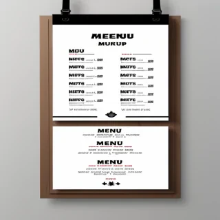 menu mockup