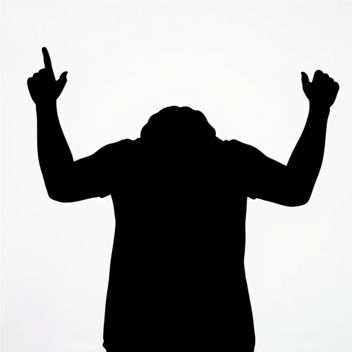 Generate a high-quality image of a minimalist black silhouette against a white background, using a DSLR camera with a 50mm lens, aperture set to f/1.8, ISO 100, and a shallow depth of field, capturing the scene from a straight-on view to enhance contrast and clarity.