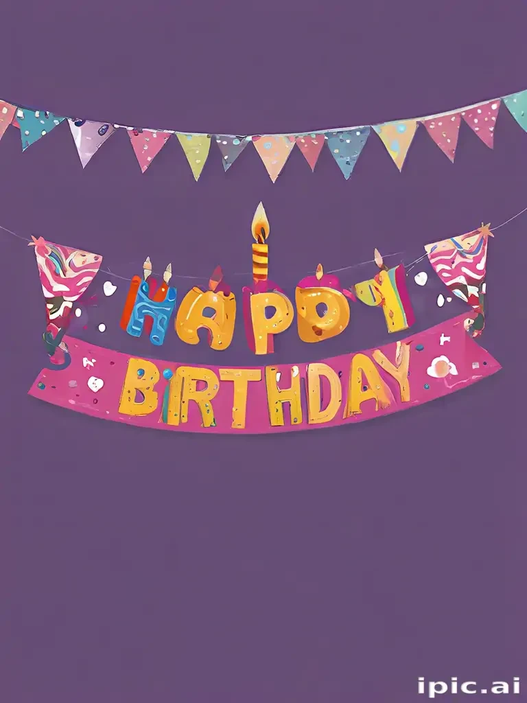 happy birthday banner png