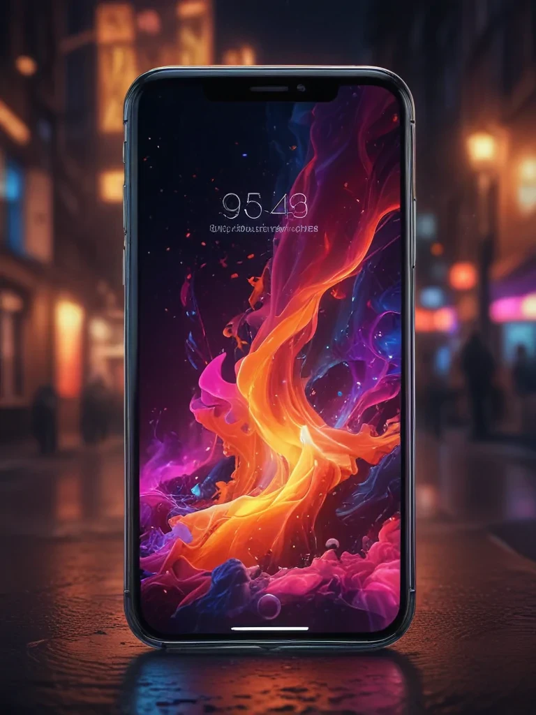 iphone neon wallpaper
