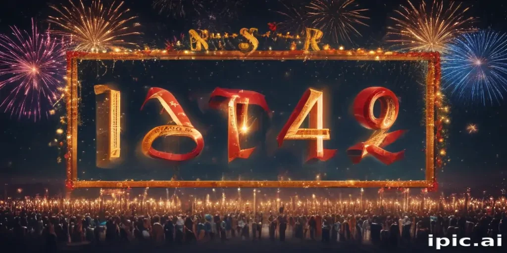 happy new year vintage