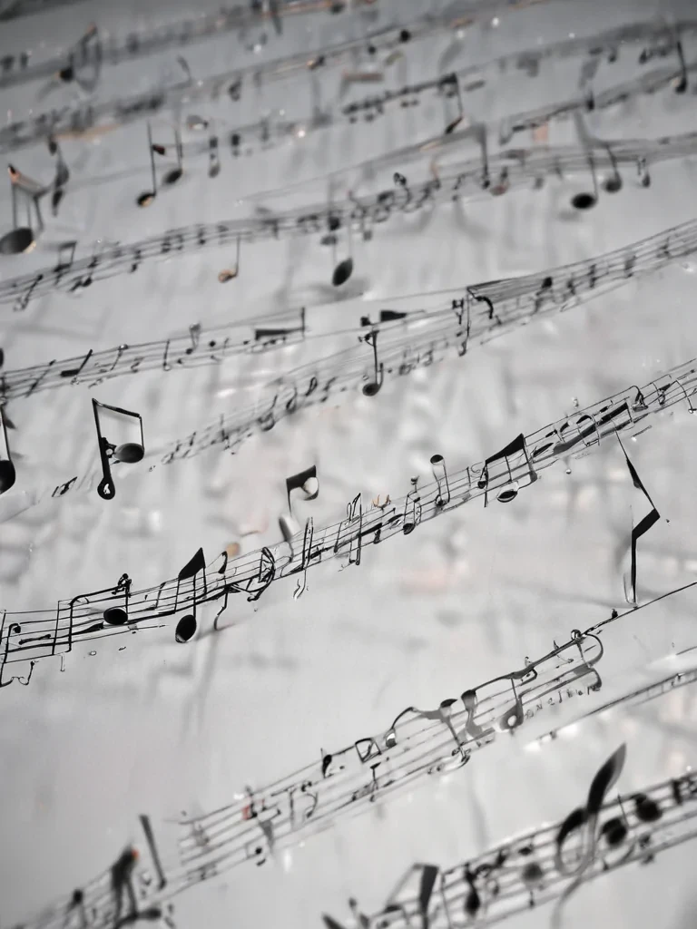 transparent music notes