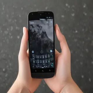 holding a phone