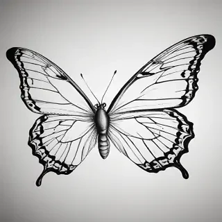 outline drawing of a butterfly