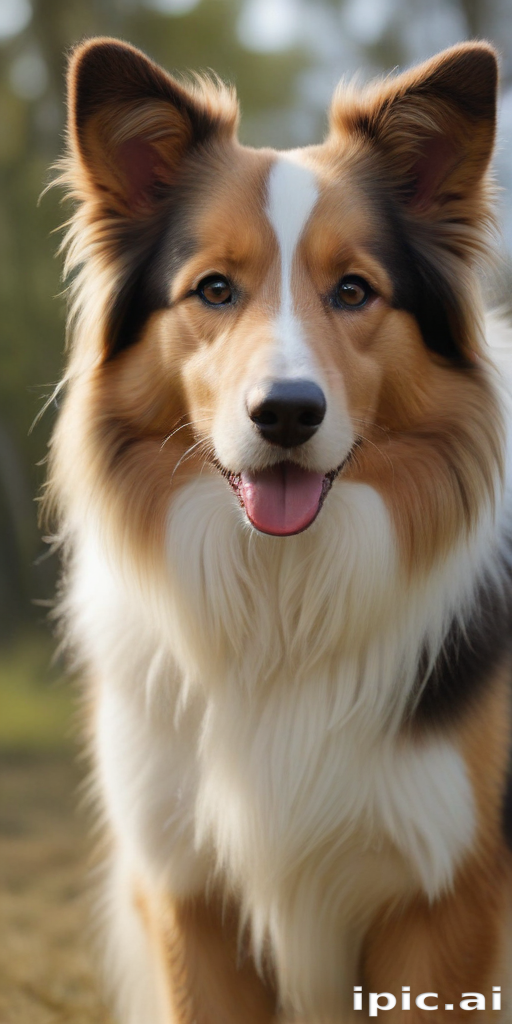 A Playful and Friendly Dog Enjoying a Sunny Day Outdoors in Nature