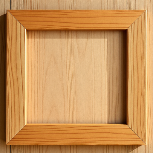 Capture a high-resolution image of a blank picture frame with a wooden texture, using a DSLR camera, aperture f/2.8, ISO 100, shutter speed 1/60 sec, with a shallow depth of field and natural lighting for clarity and warmth.
