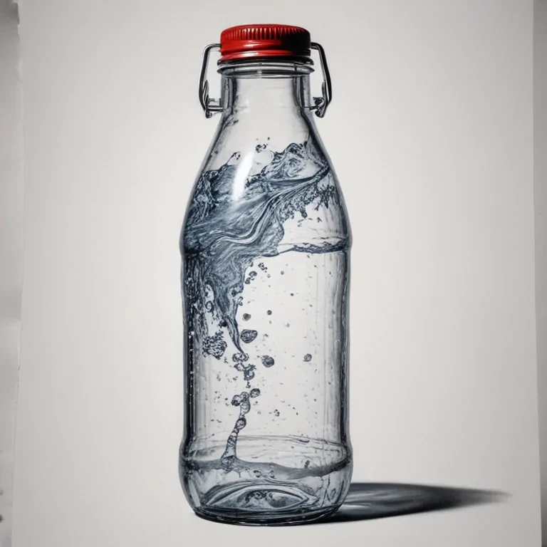 water bottle drawing