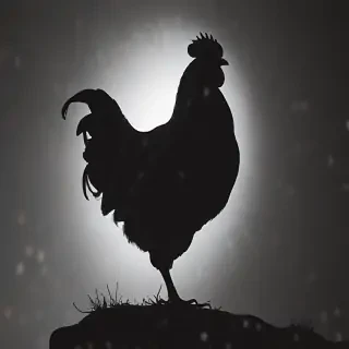 silhouette of a chicken