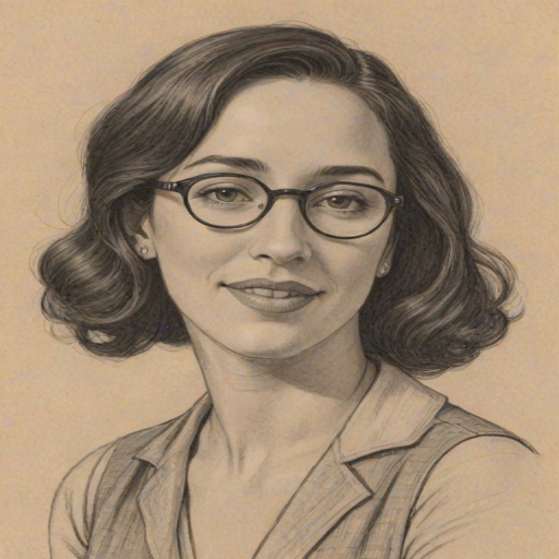 Graceful Maggie Wheeler, pencil sketch, portrait of Pleasing woman 1925s in glasses, hair style beatnik, outline, clear lines, fine lines, 8k