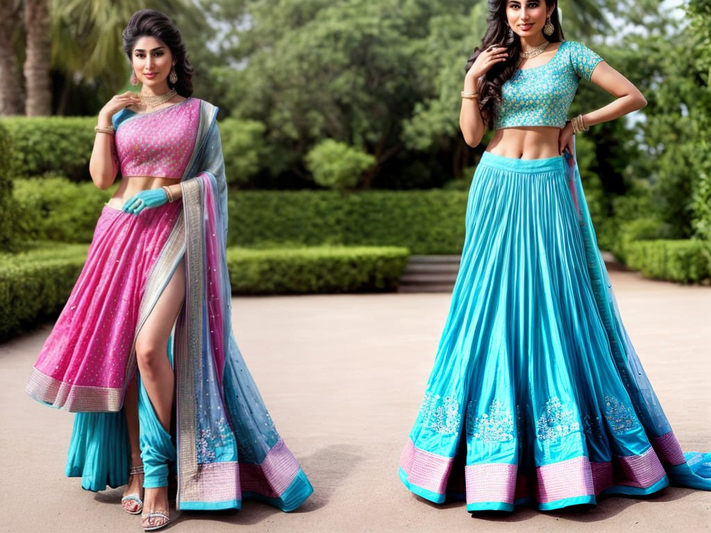 Mouni roy in sky blue and pink design two pieces swim suit on hall