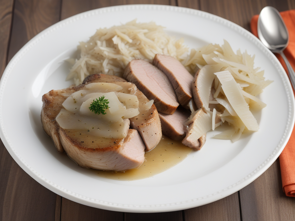 crock pot pork chops and sauerkraut