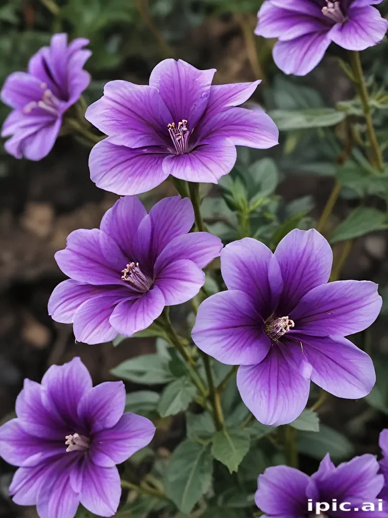 transparent purple flower