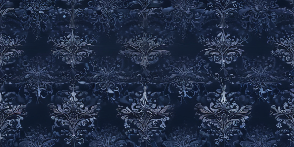 Elegant Dark Blue Floral Pattern with Intricate Design Elements and ...