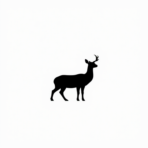 Create a high-resolution vector image of a simple, stylized animal silhouette against a plain background using a Canon EOS R5, 50mm lens, f/1.8 aperture, ISO 100, shot in natural light from a 45-degree angle for optimal contrast and detail.