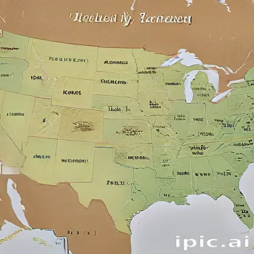 map of united states with states