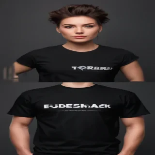 black t-shirt mockup