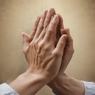 praying hands transparent