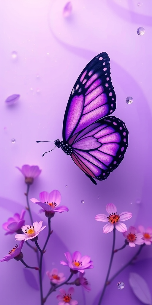 purple butterfly wallpaper aesthetic