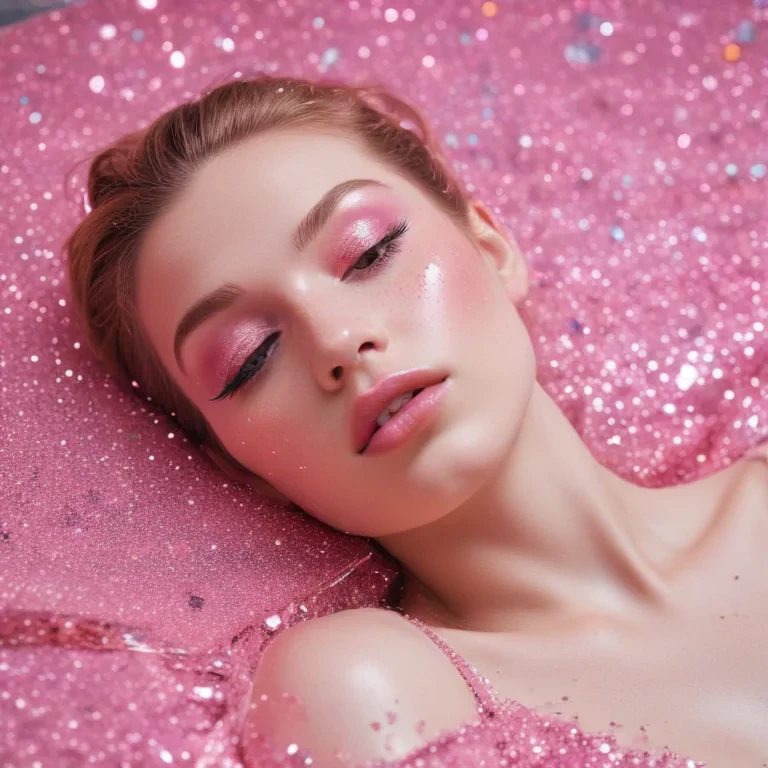 pink glitter aesthetic