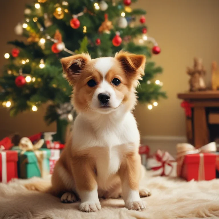 cute christmas dog wallpaper