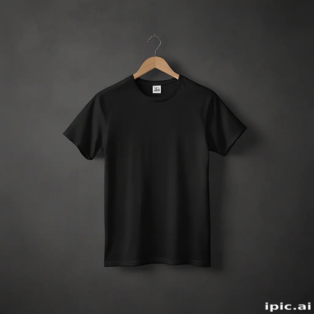 black tee shirt mockup
