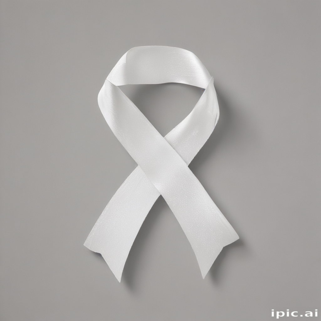 Unity White Ribbon Elegant White Ribbon Symbolizing Hope, Unity, and Awareness for Various ...